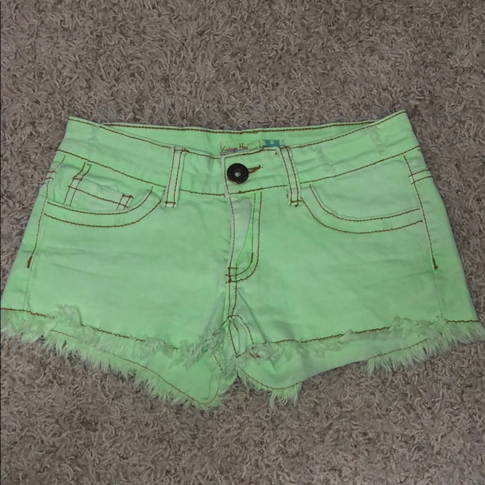 Green Vintage Havana Girls Jean Shorts Size 14